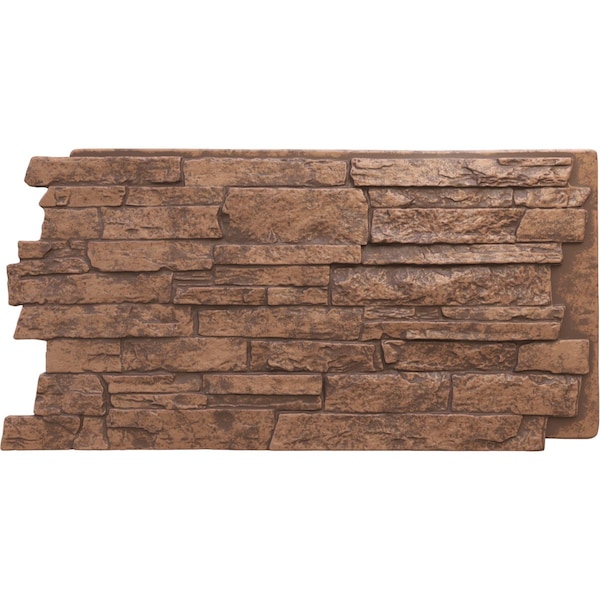 Ekena Millwork 49"W x 25 1/2"H x 1 1/4"D Acadia Ledge Stacked Stone, StoneWall Faux Stone Siding Panel, Sedona PNU24X48ALSE - main